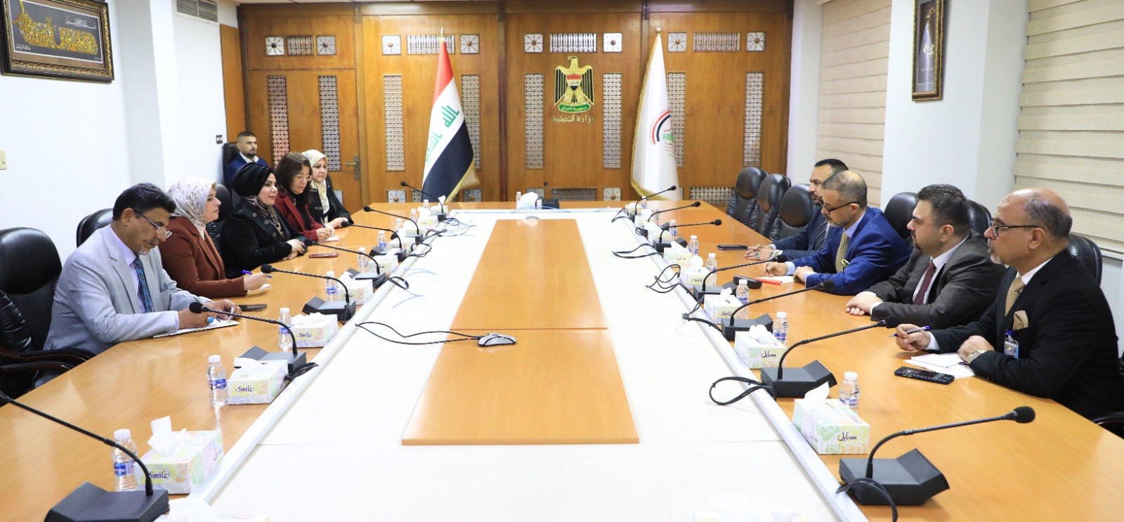 Read more about the article نائب رئيس مجلس الوزراء- وزير التخطيط، يستقبل رئيس واعضاء لجنة التخطيط الاستراتيجي، والخدمة الاتحادية النيابية
