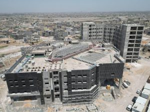 Read more about the article وزارة التخطيط : العمل يتواصل في إنشاء مُستشفى (الزكي التخصصي) سعة (230) سريرا بمحافظة بابل، الذي يُعد من المستشفيات المتطورة جدا في العراق