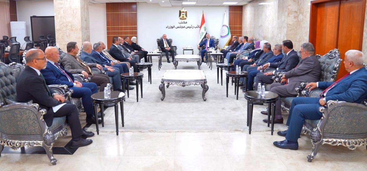 You are currently viewing نائب رئيس مجلس الوزراء – وزير التخطيط يستقبل رئيس جامعة الموصل وعمداء الكليات في الجامعة